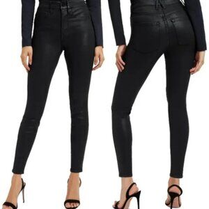 New Good American Good Legs High Rise Coated Skinny in Black001 size 6/28